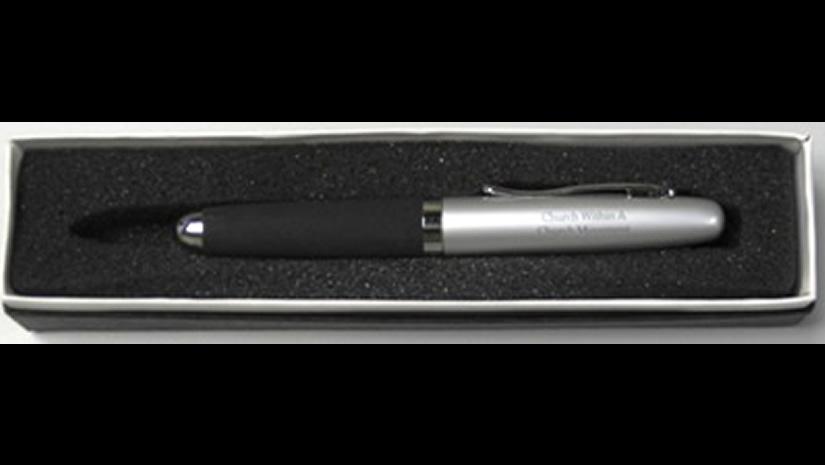 black and silver pen